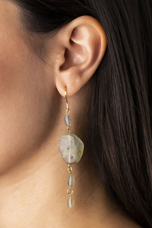 Prehnite Pendant Earrings