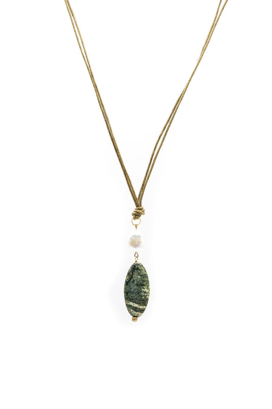 Amulet - Green tones necklace