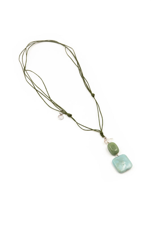 Amazonite pendant necklace