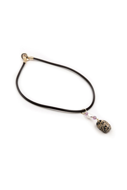 Leather chocker - Dalmata